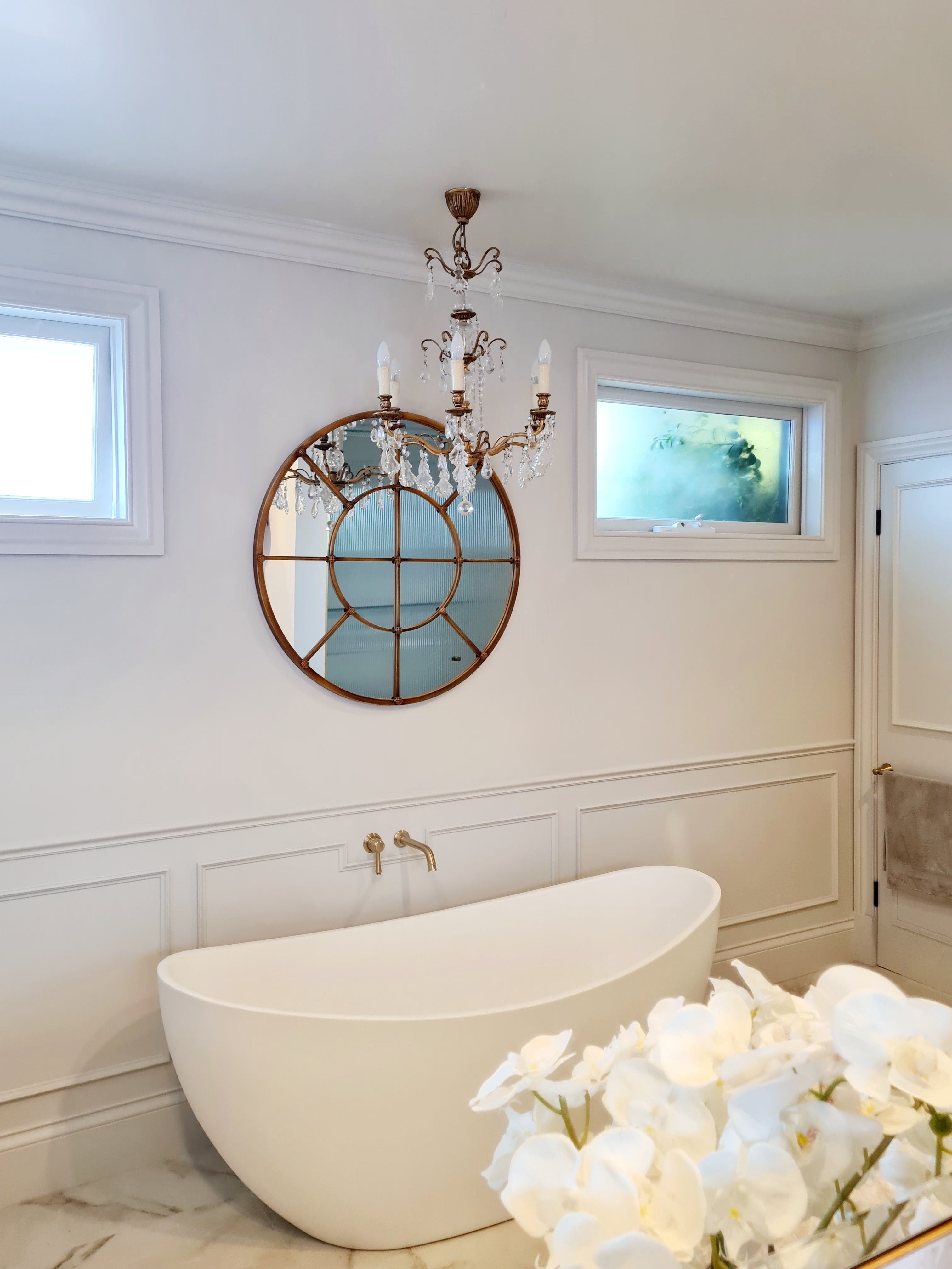 French Styled Round Mirror