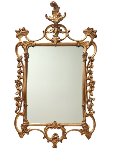 George III Giltwood Mirror – elegant mirror with Prince of Wales Feather Cresting, showcasing classic 18th-century craftsmanship.