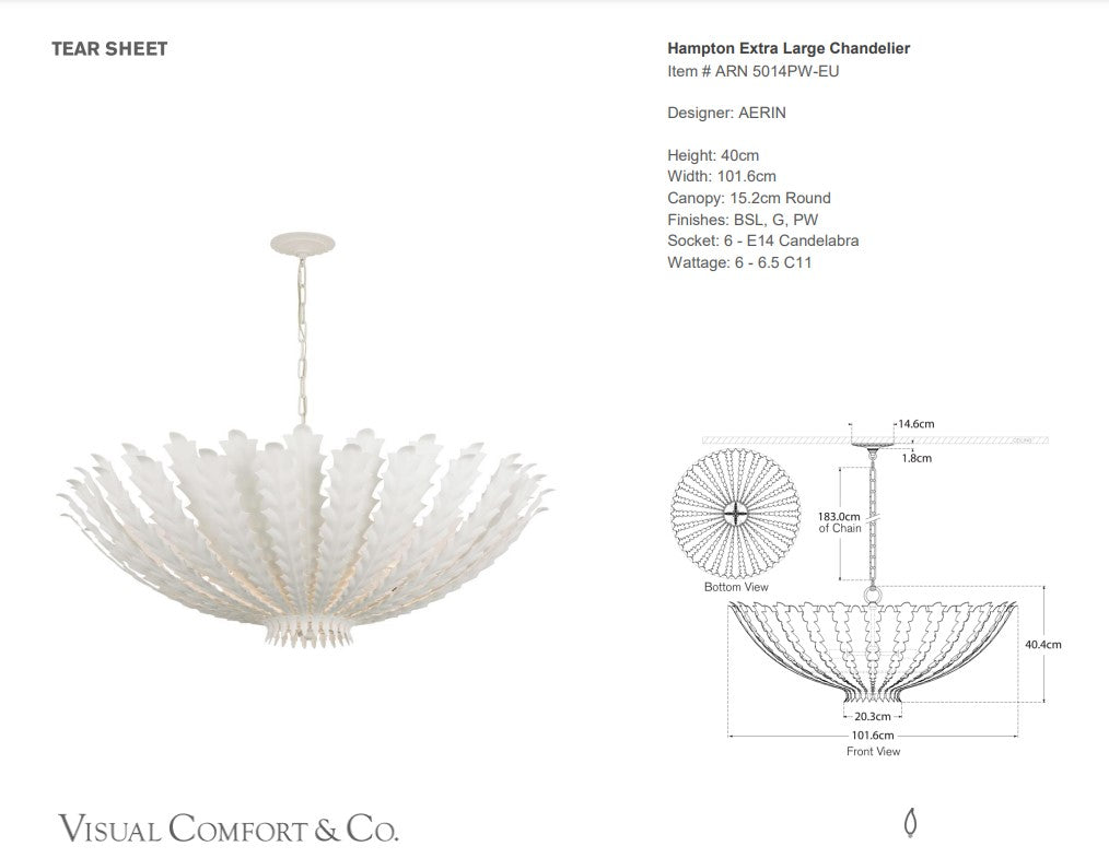 Visual Comfort AERIN Hampton Chandelier