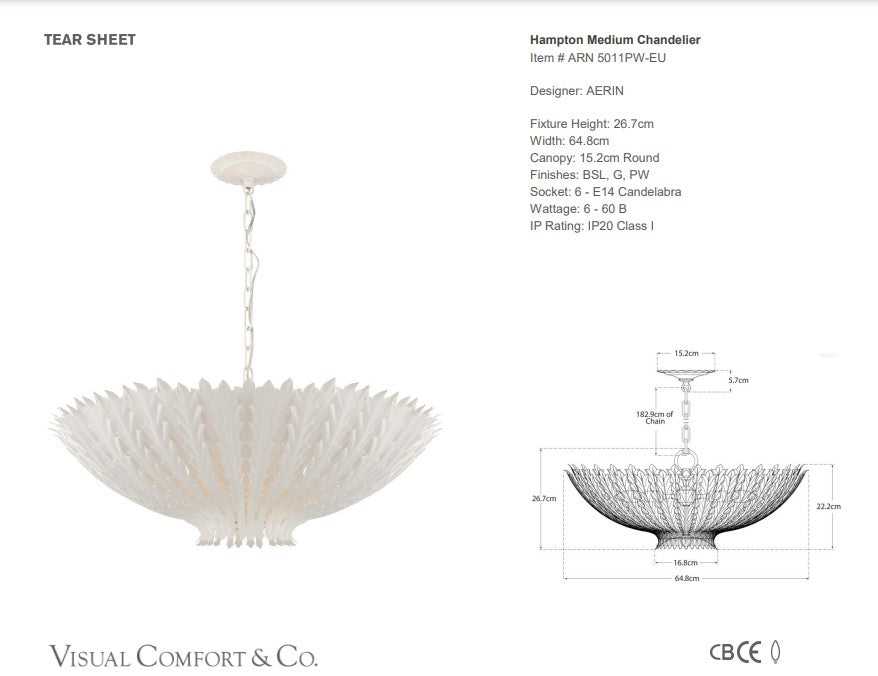 Visual Comfort AERIN Hampton Chandelier
