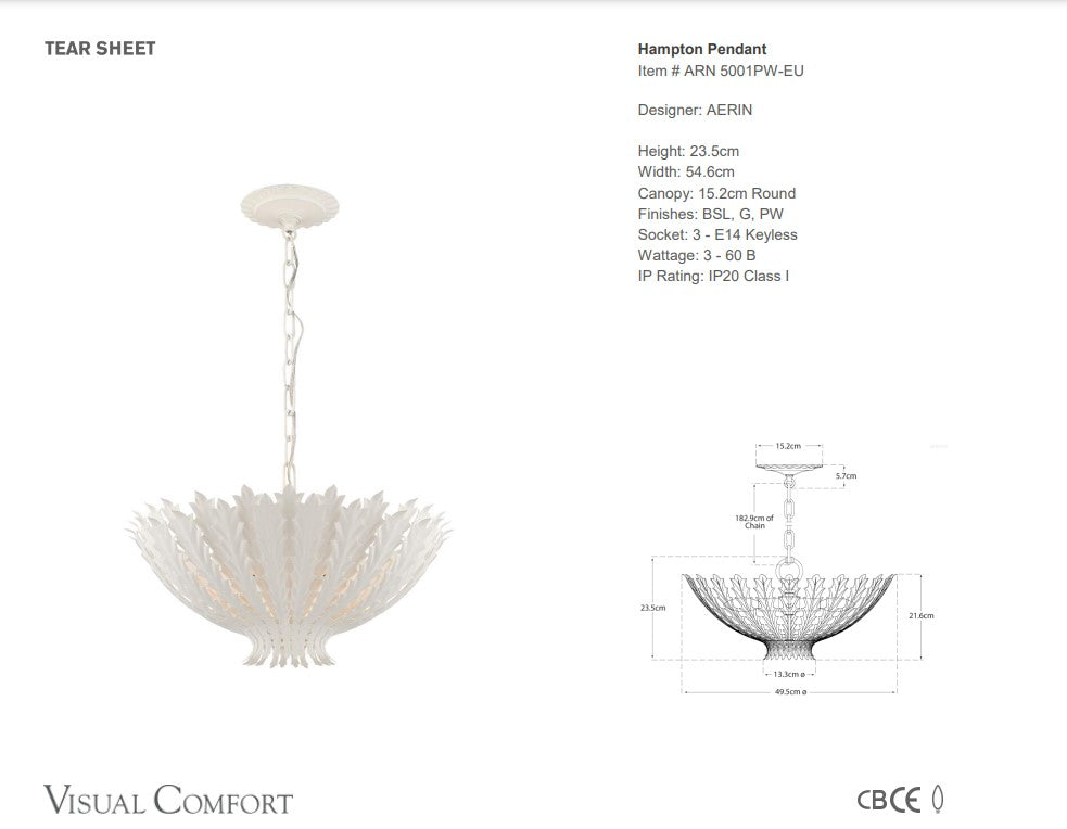 Visual Comfort AERIN Hampton Chandelier