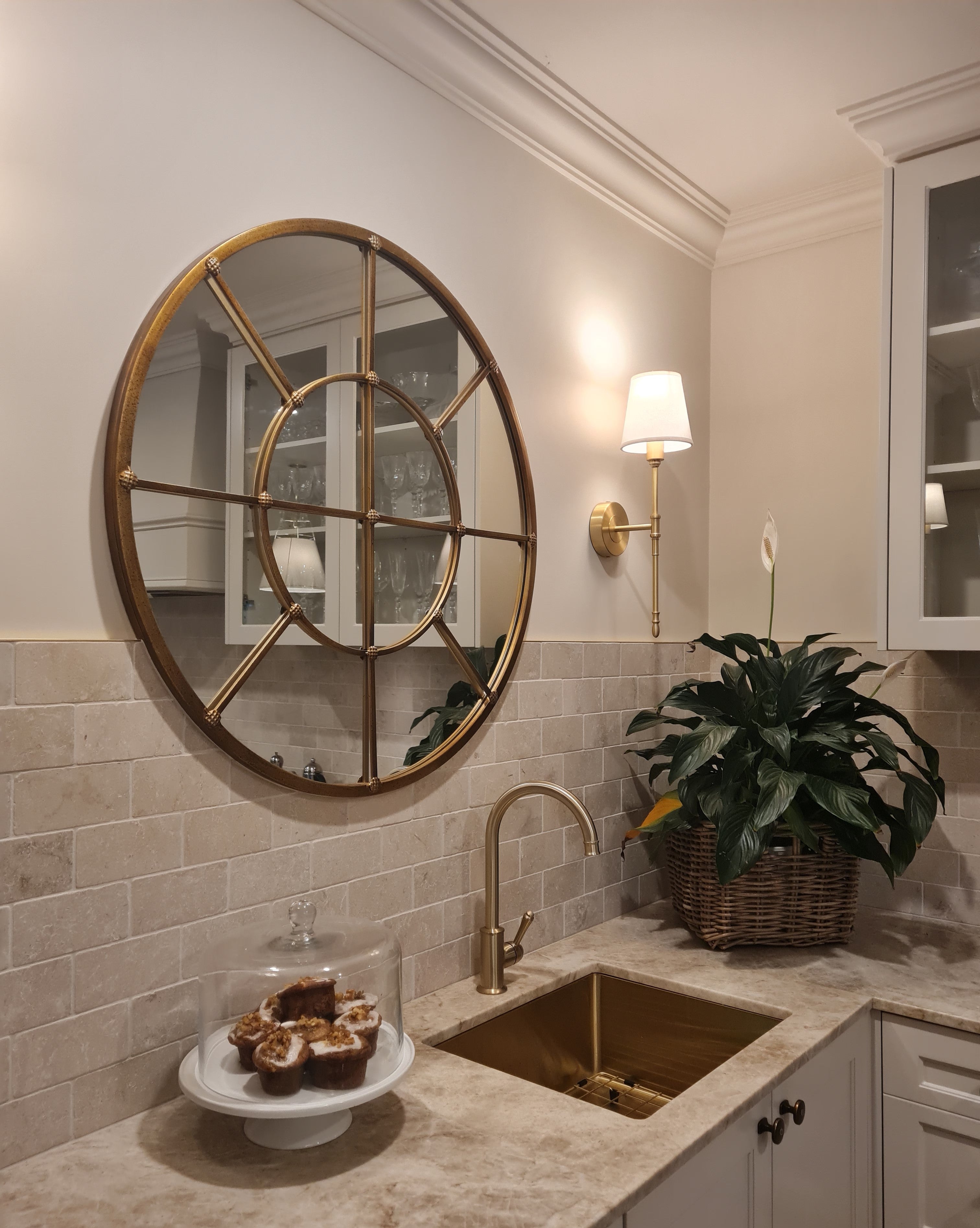 French Styled Round Mirror