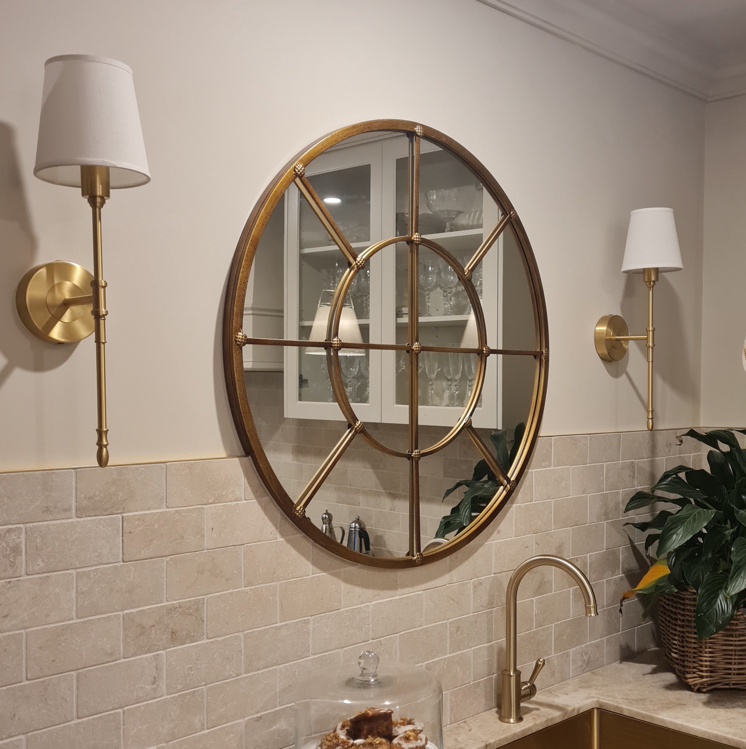 French Styled Round Mirror
