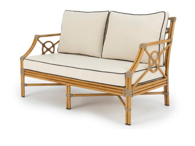 Outdoor armchair and ottoman set in Orient style.