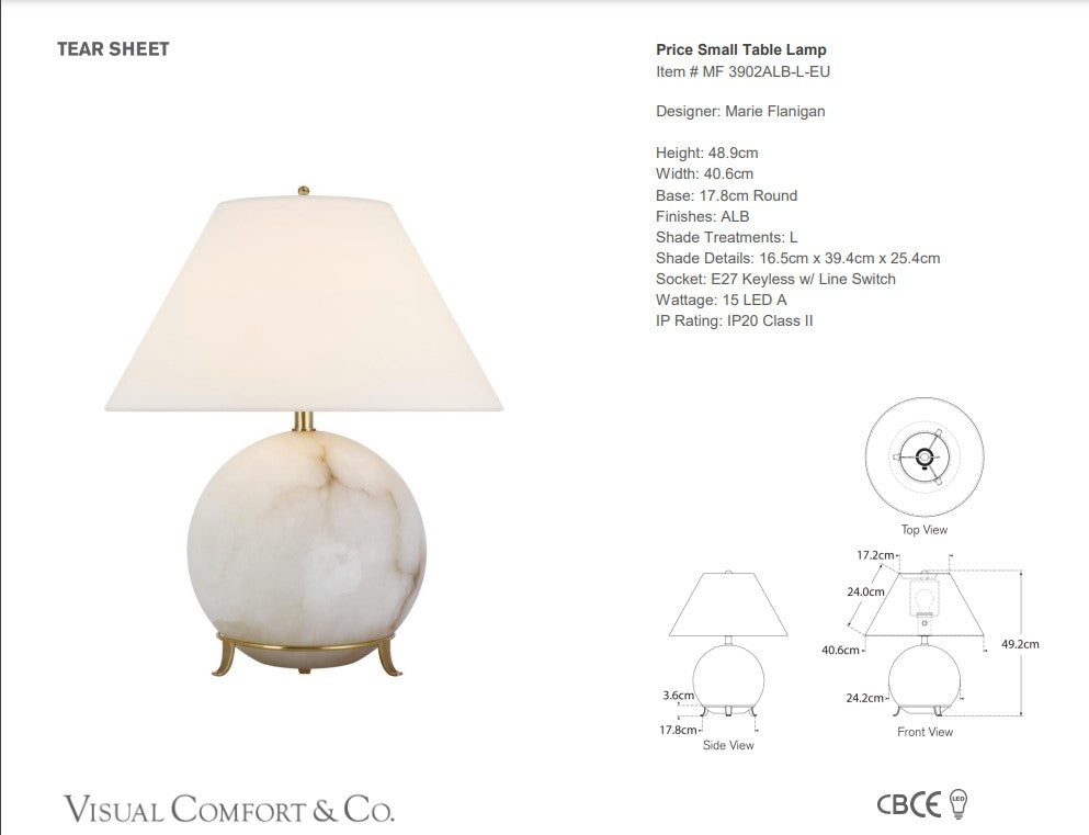 Visual Comfort Marie Flanigan Price Small Table Lamp