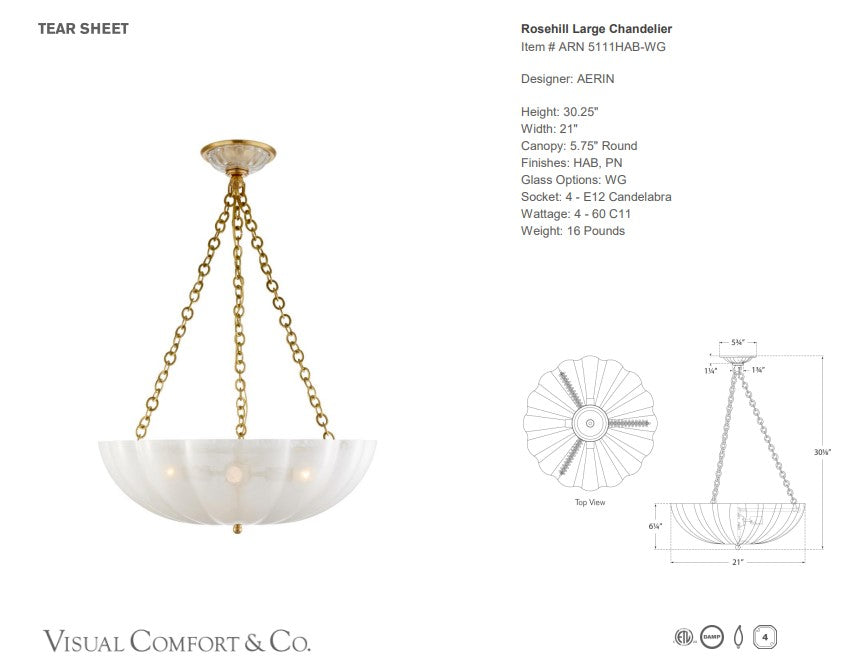 Visual Comfort - AERIN Rosehill Large Chandelier