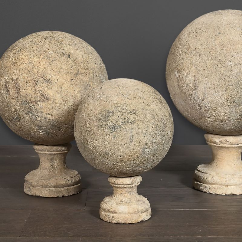 Set of 3 Sandstone Spheres