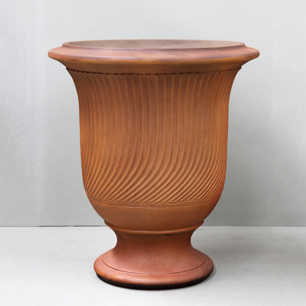 Striated Anduze Style Urn Large - D88cm x H100cm - Pietro Stoneware