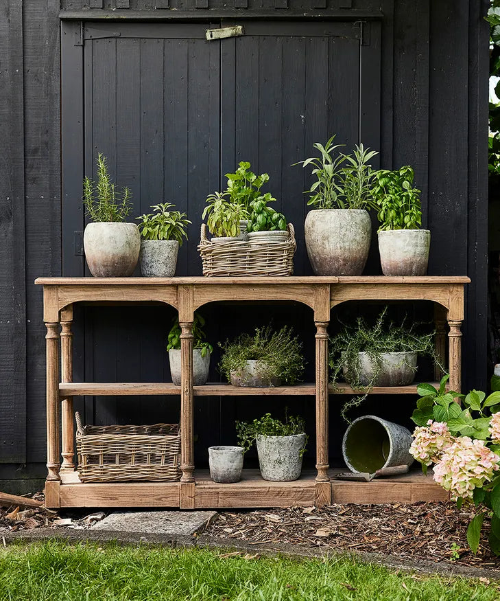 Breakfront Oak Hall Table