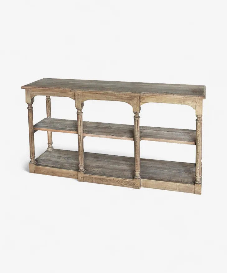 Breakfront Oak Hall Table