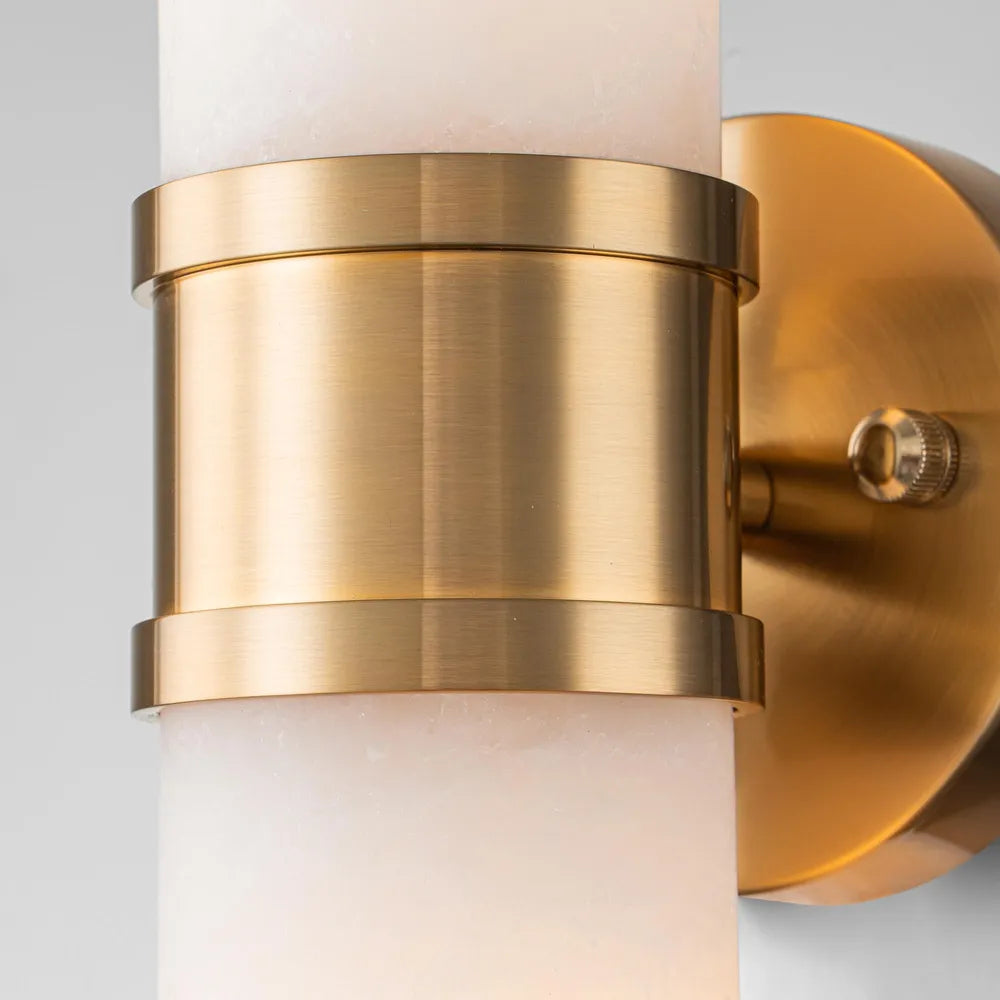 Brass and Alabaster Wall Sconce II
