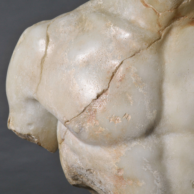 Fighting Gladiator Bust – a replica of Agasias' 4th-century BC masterpiece, inspired by the original housed in the Louvre Museum.