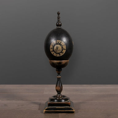 Real Ostrich Egg on Napoleon III Pedestal – a classic 19th-century Curios Cabinet piece, revived by decorators like Madeleine Castaing and Jansen.