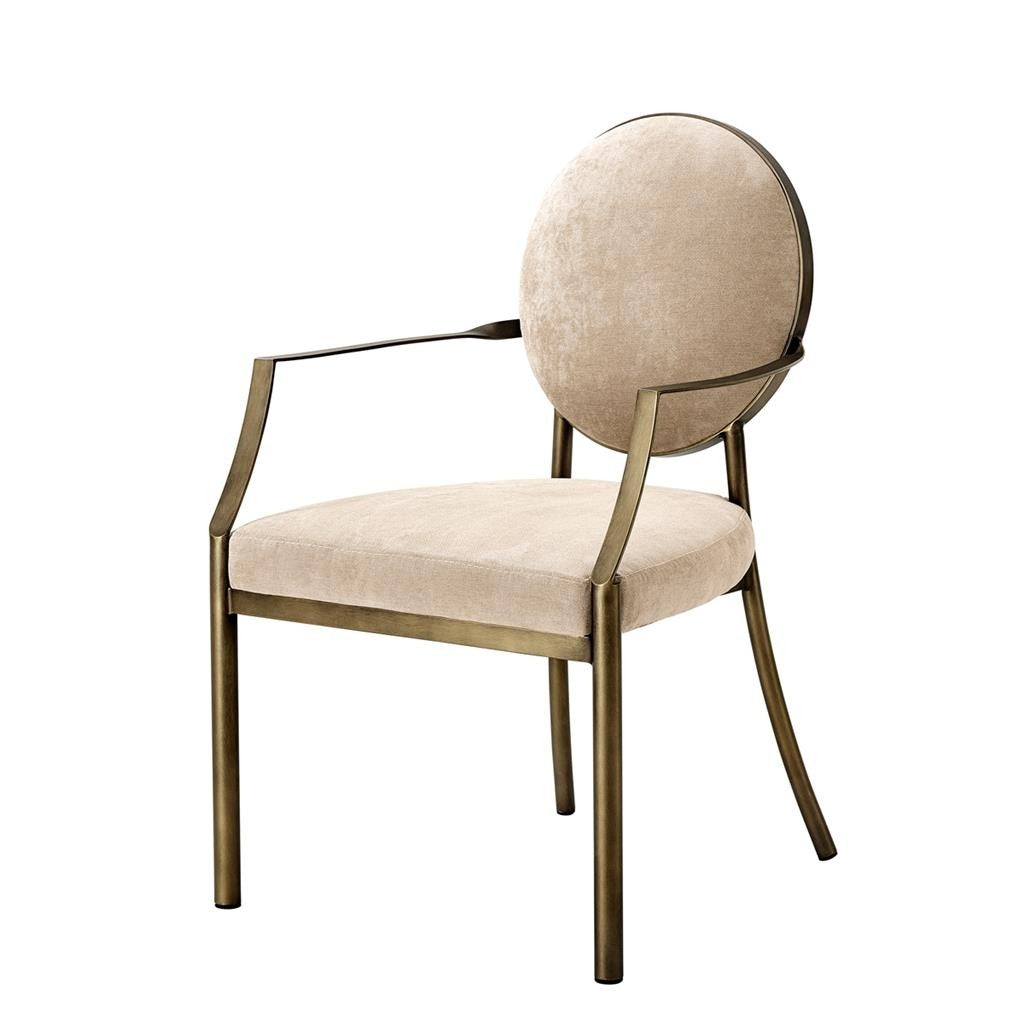 Brushed Brass Dining Armchair
