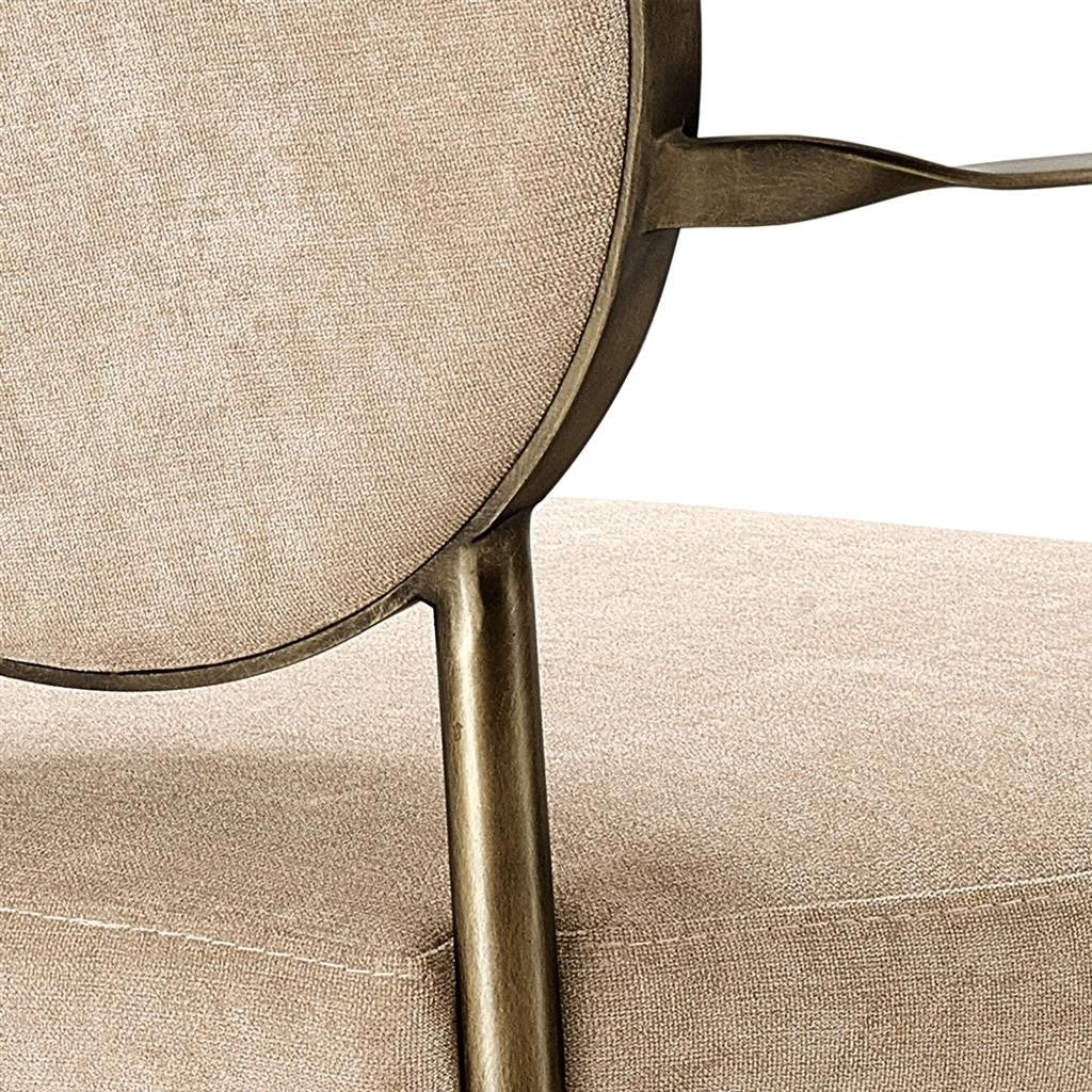 Brushed Brass Dining Armchair
