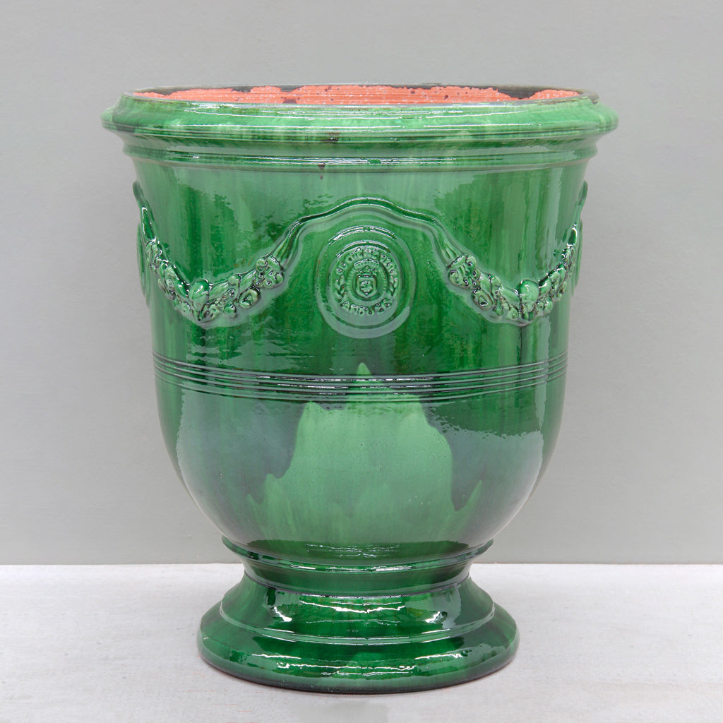 Green Glazed Traditional Anduze Urns