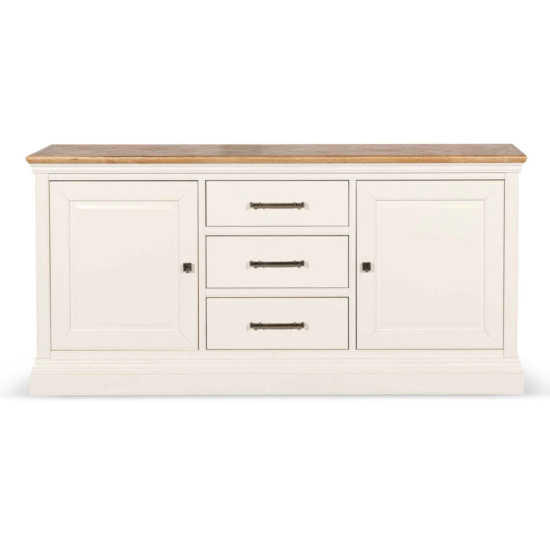 White Sideboard with Parquetry Design top