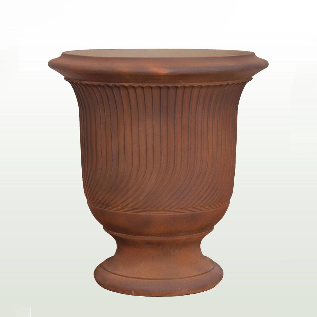 Striated Anduze Style Urn Medium - D72cm x H78cm - Pietro Stoneware