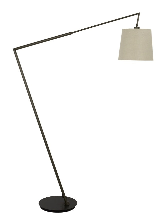 Angle Bronze Look Metal Floor Lamp with Empire Shade