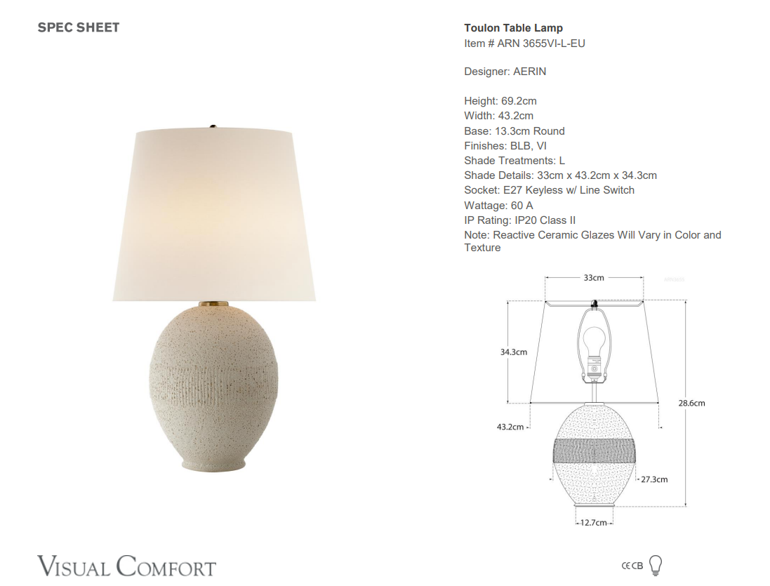 AERIN Toulon Table Lamp