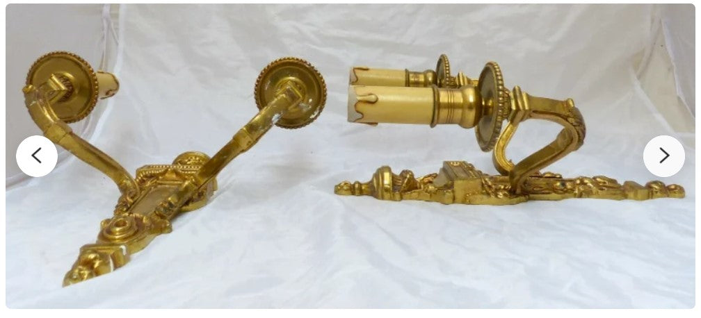 Gilded Bronze French Empire Wall Light Sconce