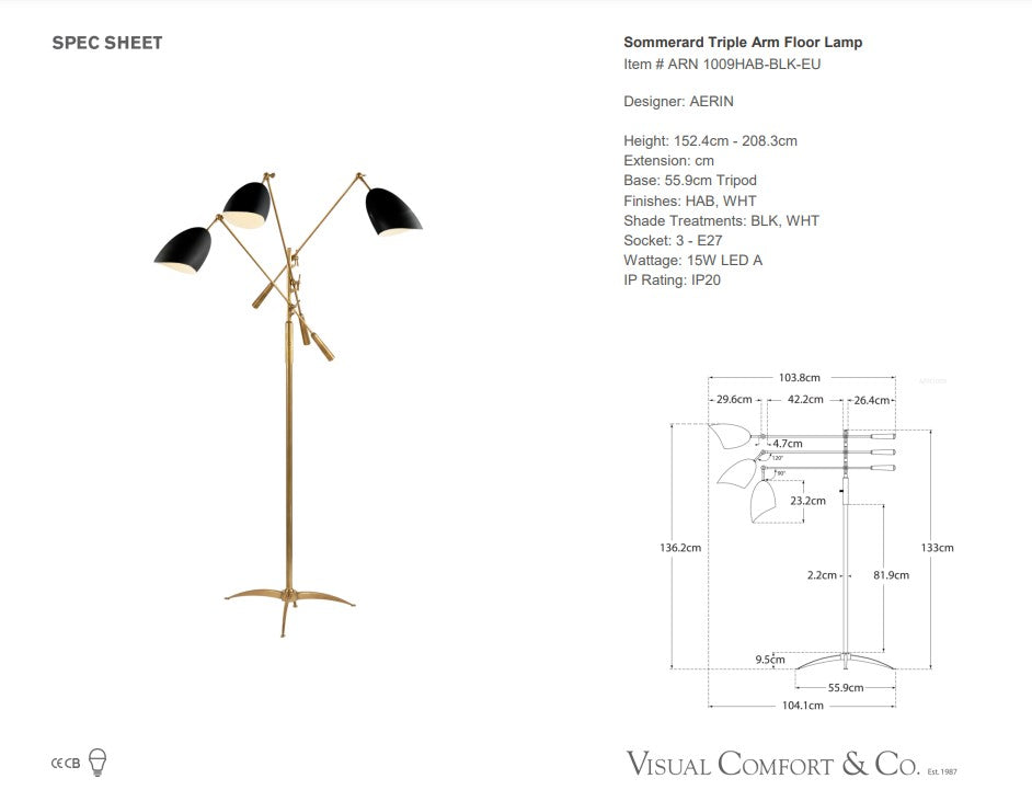 Visual Comfort AERIN Sommerard Floor Lamp