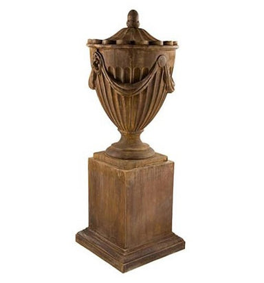 Classical Robert Adams urn and plinth in Pietro stoneware