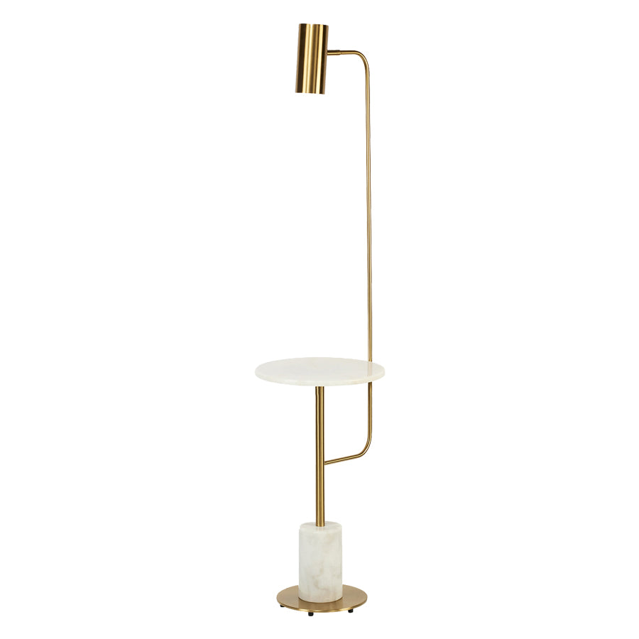 Disson Functional Floor Lamp with Table Top and Marble Base
