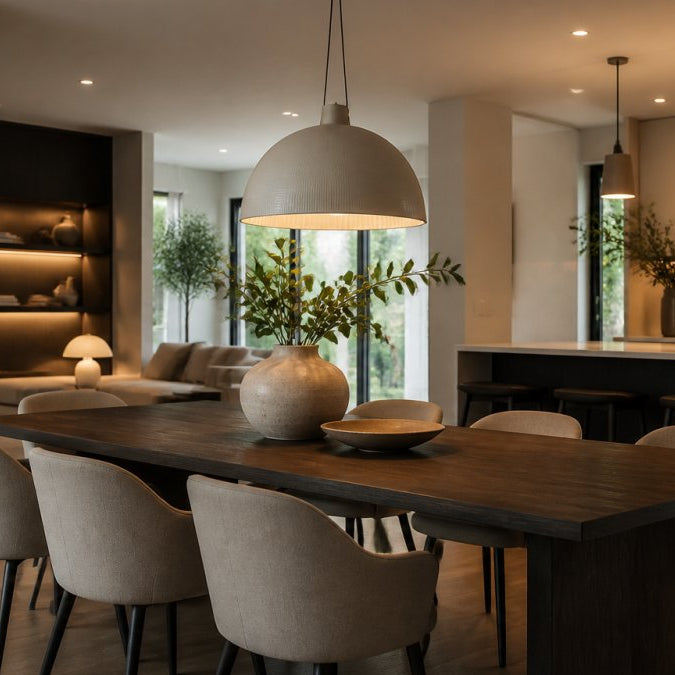 How to Layer Lighting in Open Plan Dining Rooms