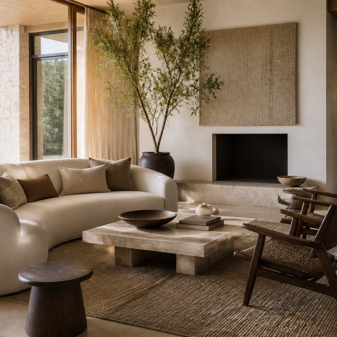 How to Style Luxury Living Rooms with Natural Materials