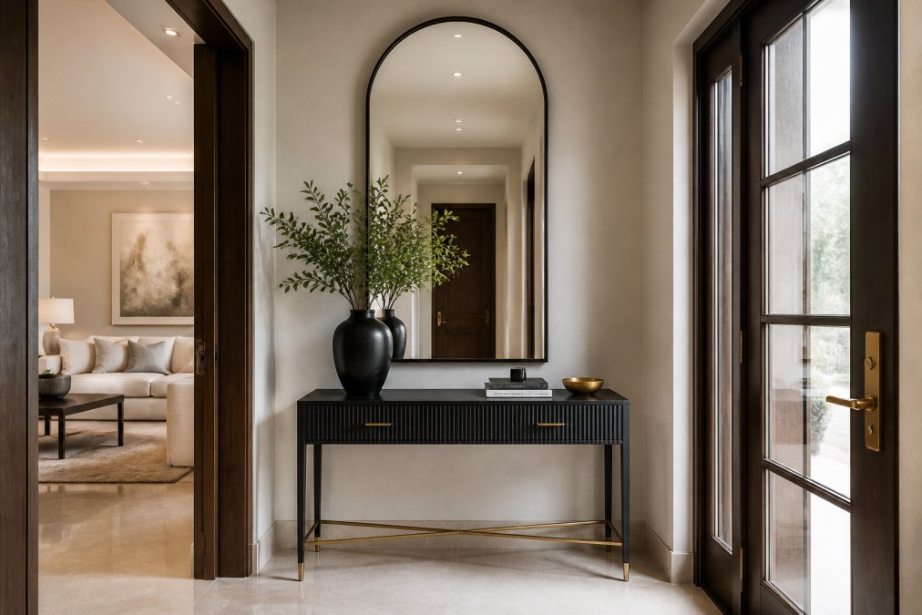 Styling Mirrors in Small Luxury Entryways