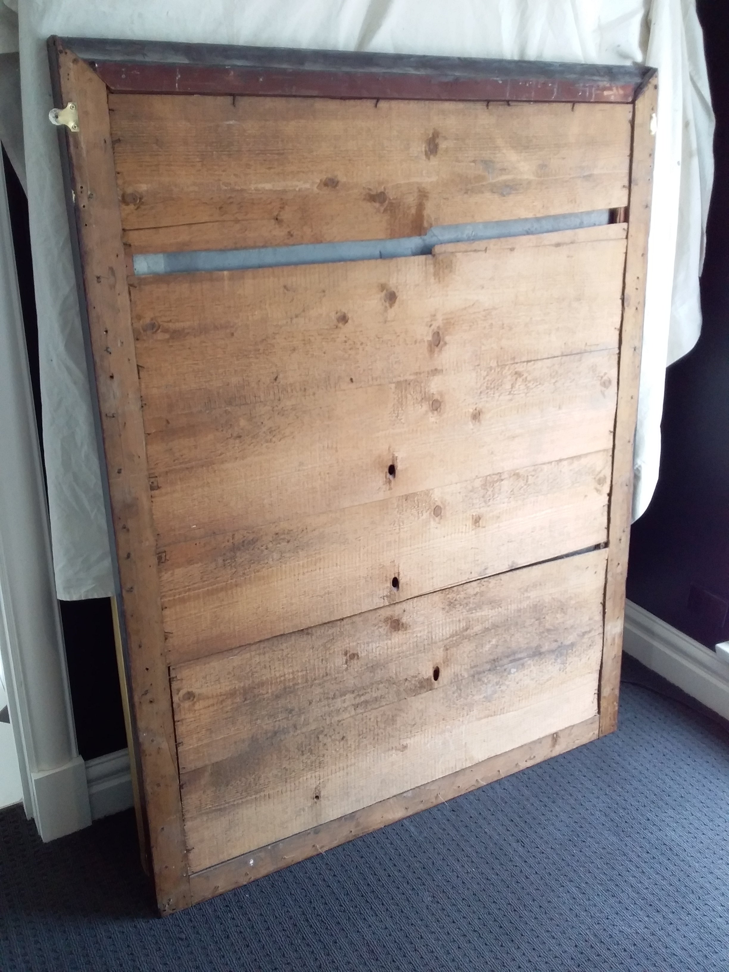 Large Italian Faux timber with Gilt edges Mirror