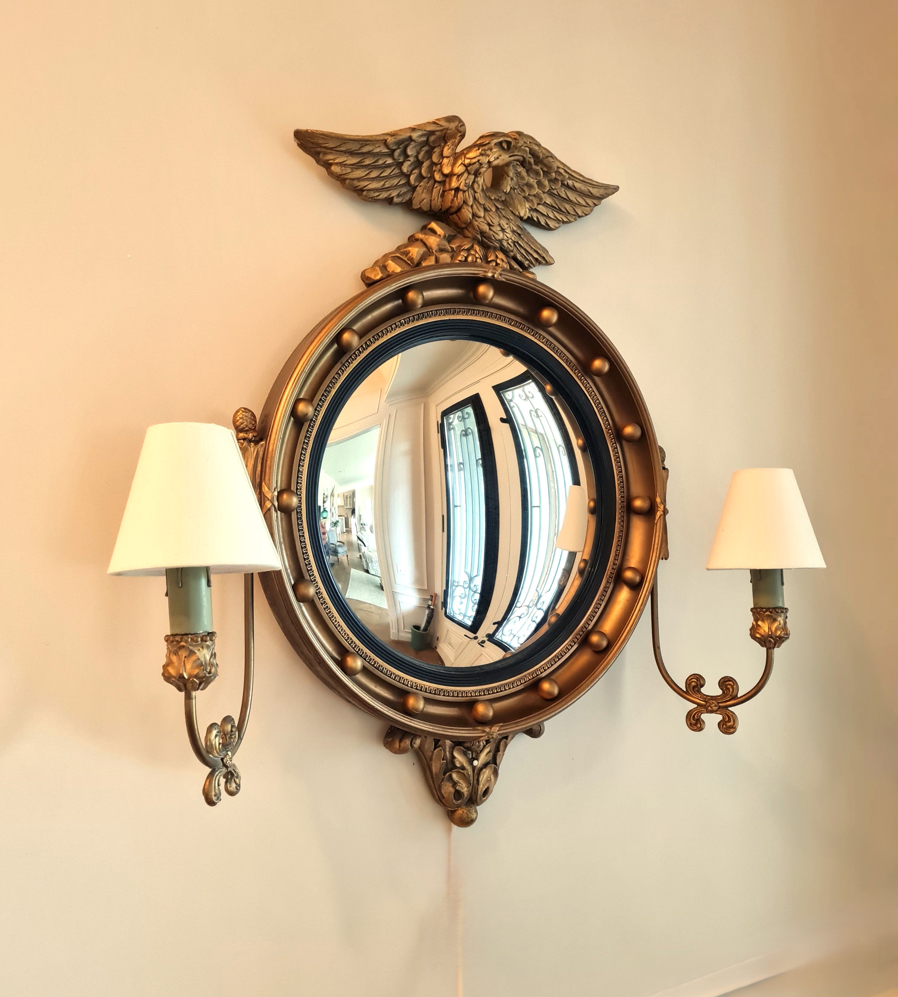 George IV Style Gilt Framed Convex Mirror