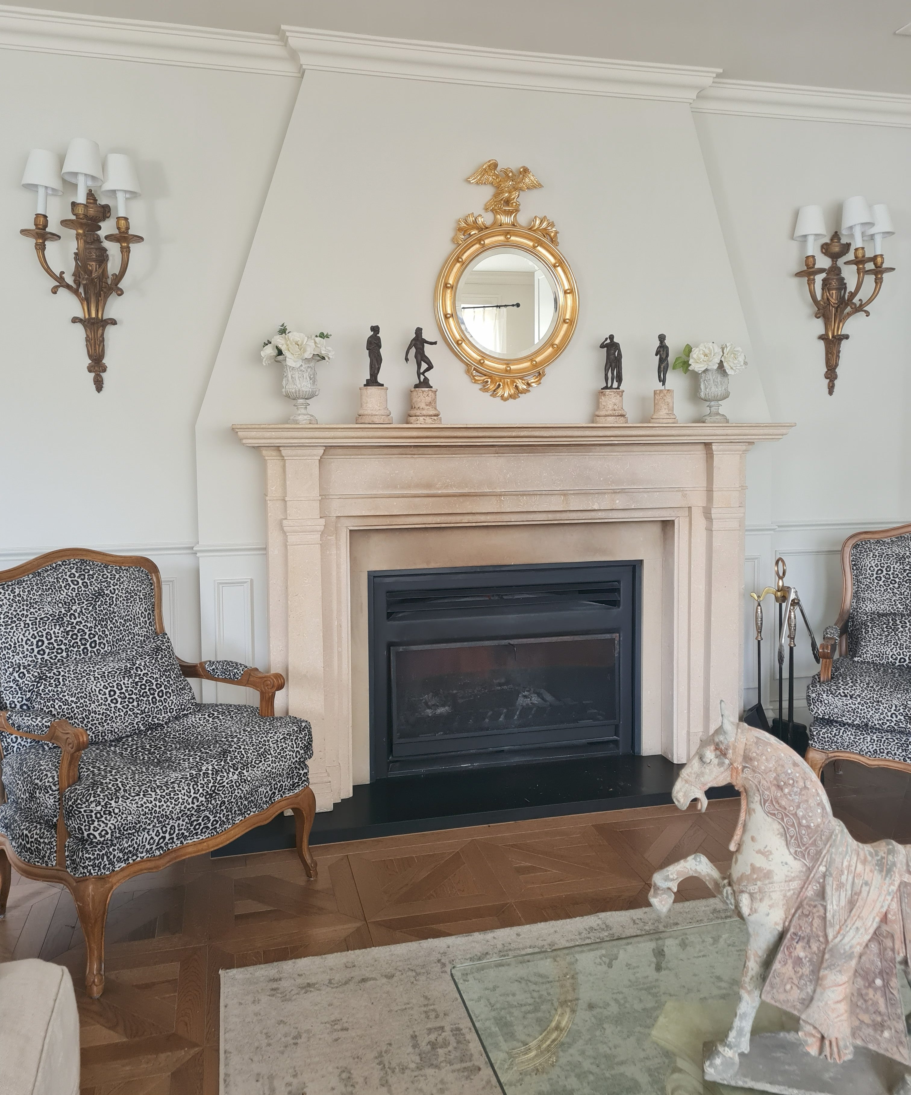 George IV Style Gilt Framed Wall Mirror with Eagle.