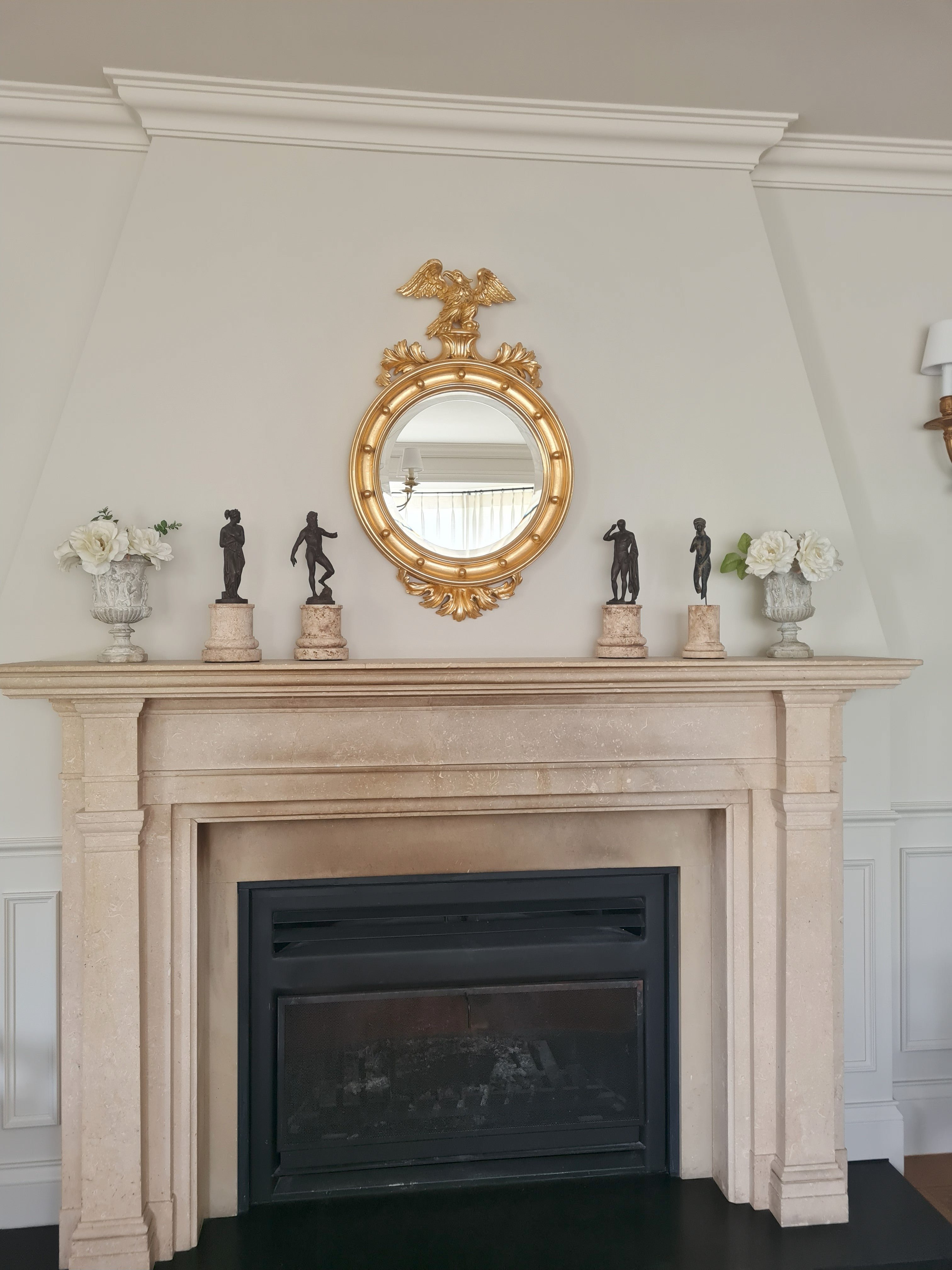 George IV Style Gilt Framed Wall Mirror with Eagle.