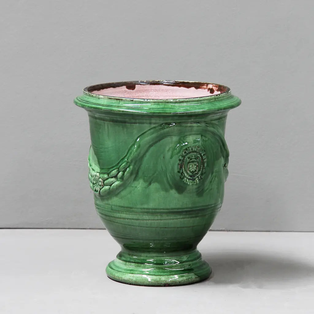 Green Glazed Traditional Anduze Urns