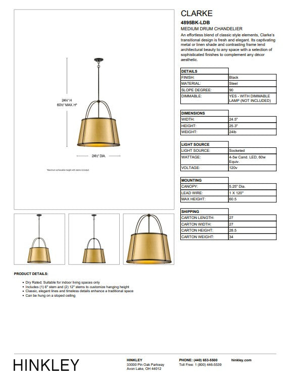 Hinkley Lighting - Clarke Pendant