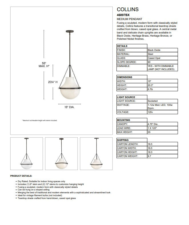 Hinkley Lighting - Collins Pendant