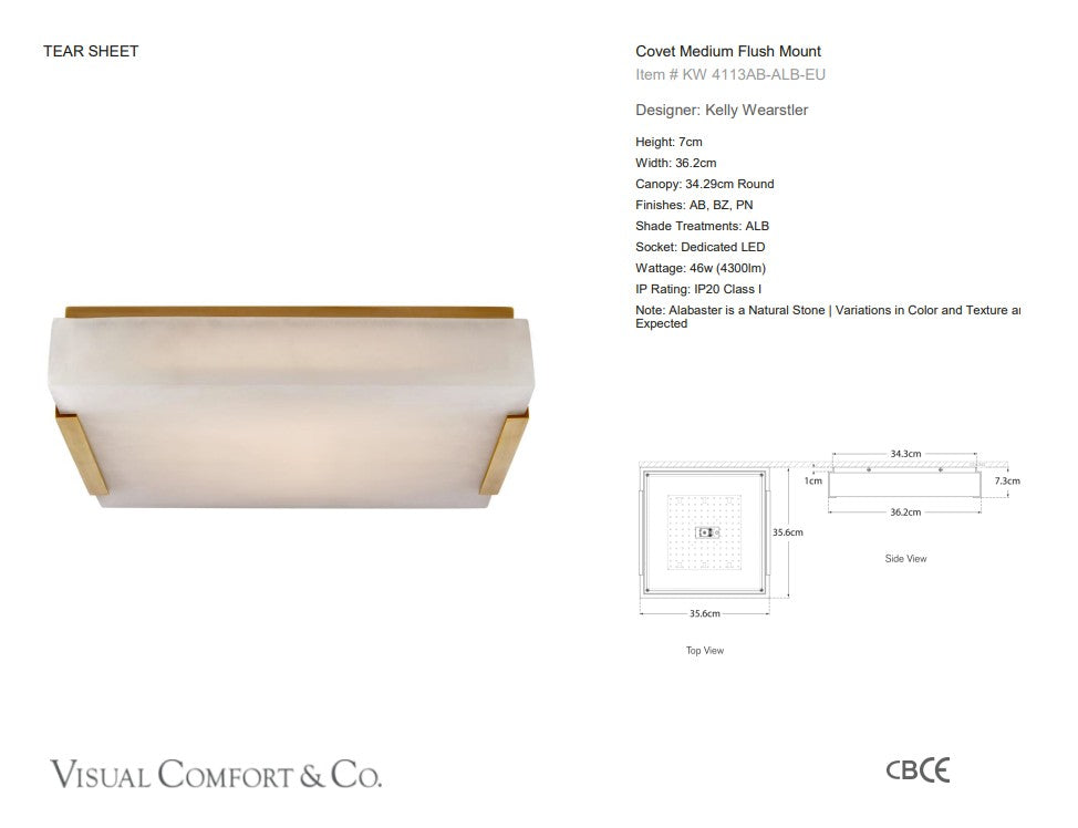 Visual Comfort Kelly Wearstler Covet Medium Flush Mount