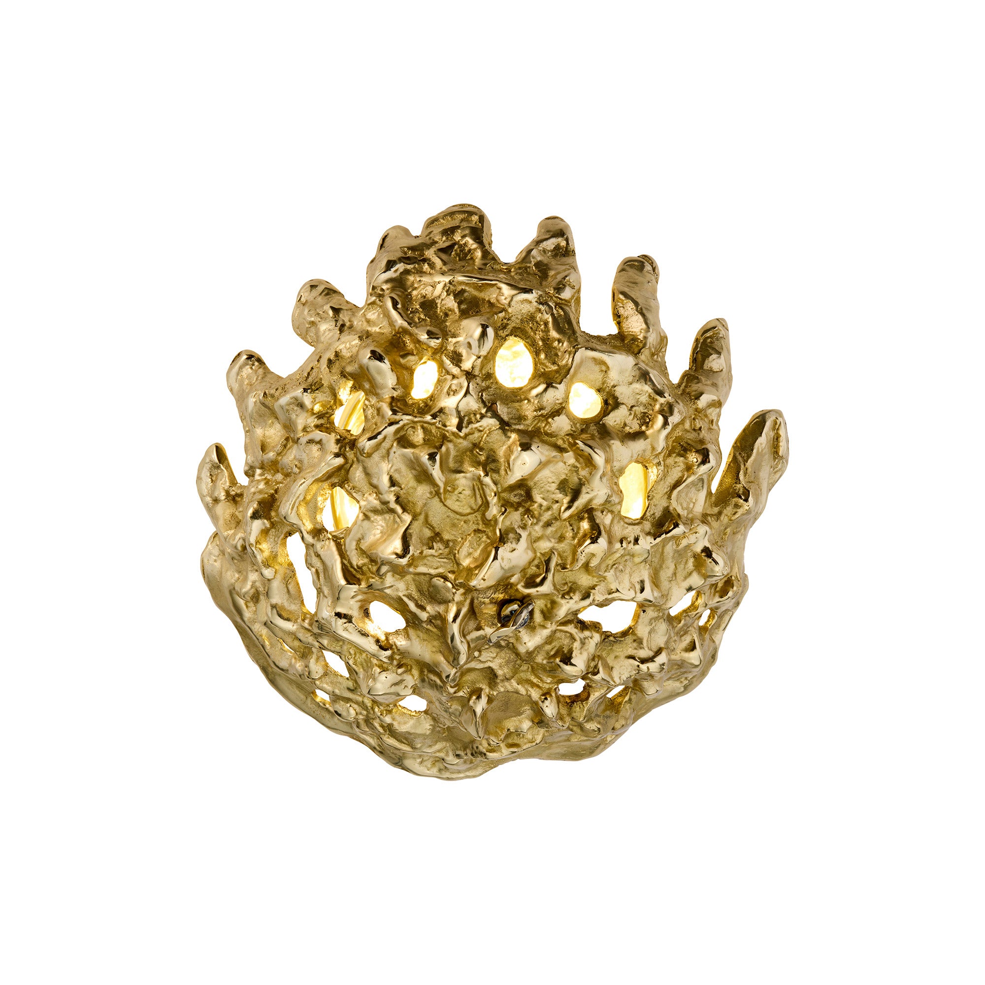 Esperia Meteorite Wall Light (Polished Brass)