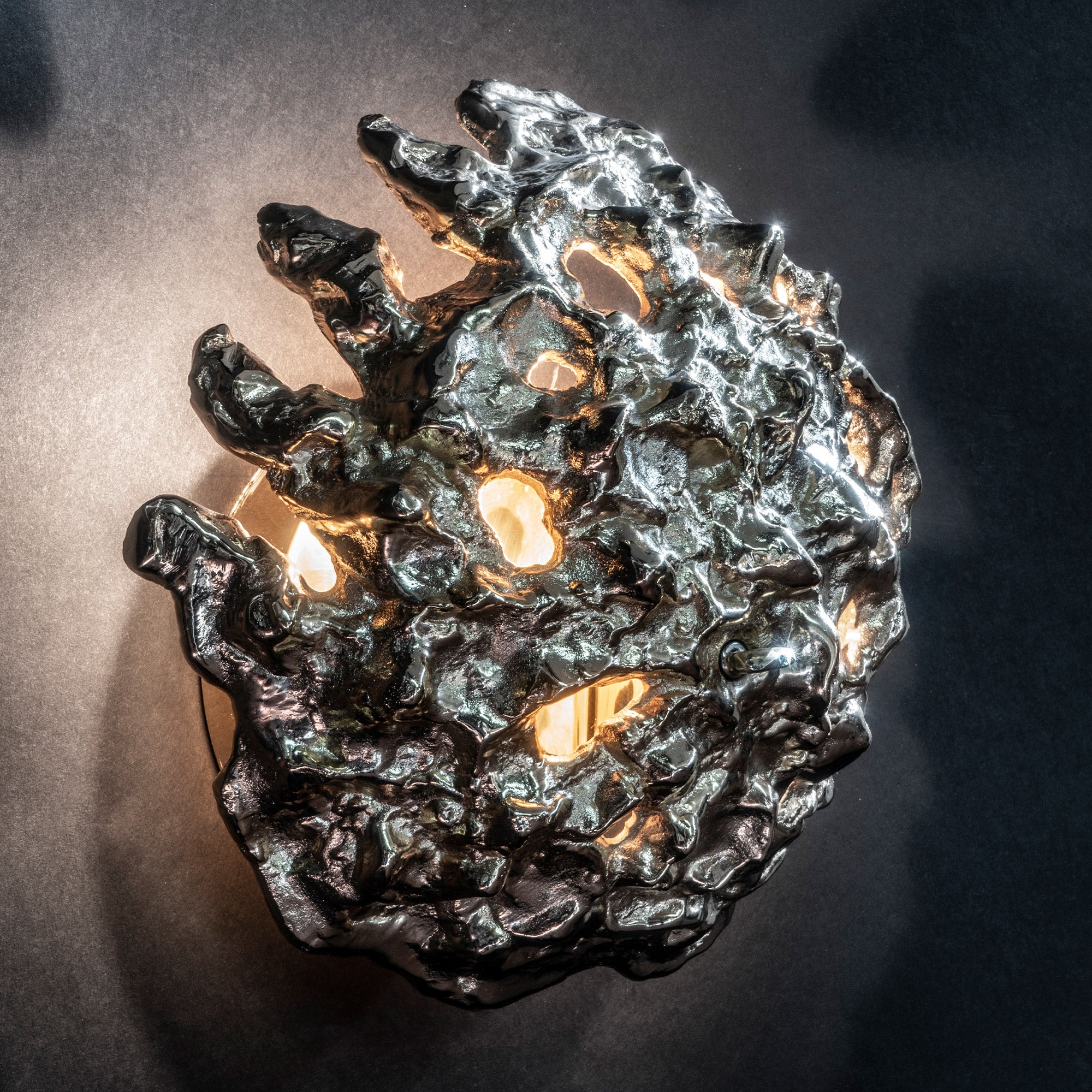 Esperia Meteorite Wall Light (Polished Brass)