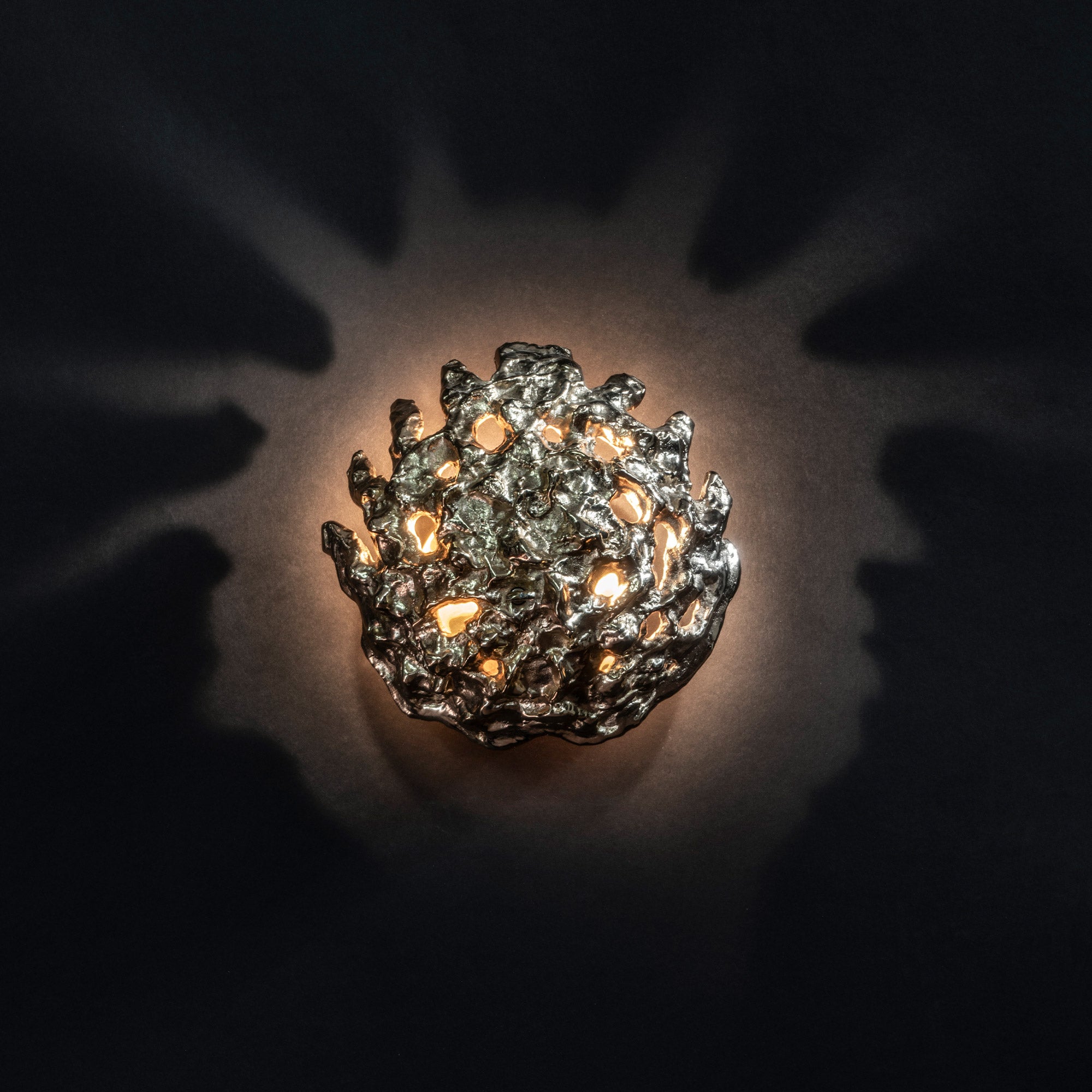 Esperia Meteorite Wall Light (Polished Brass)