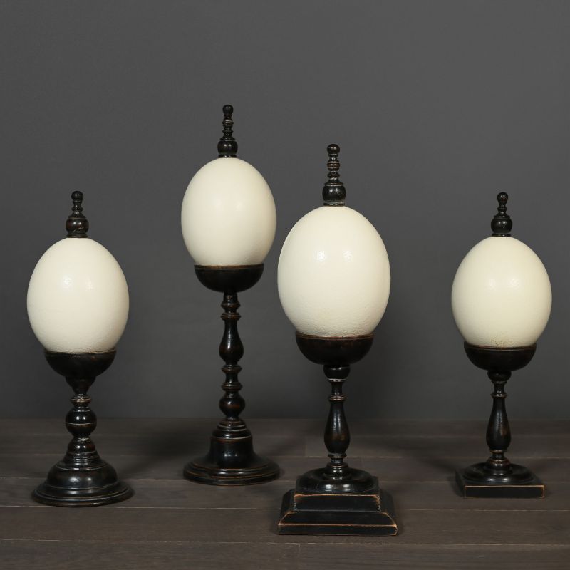 Ostrich Egg on Napoleon III Pedestal