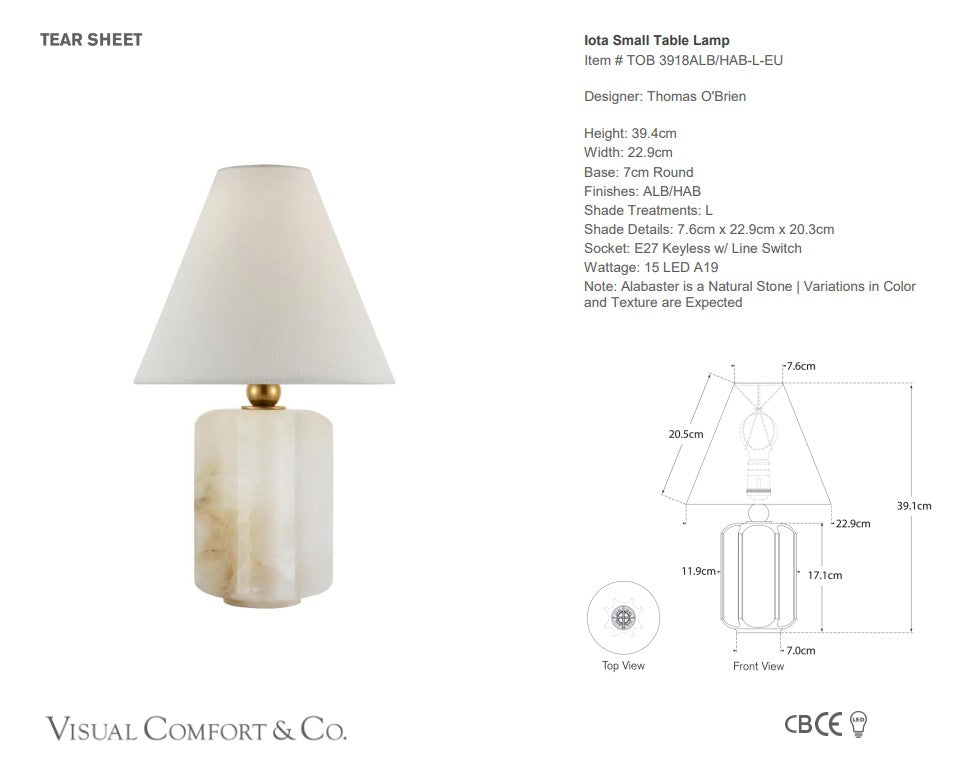 Visual Comfort Thomas O'Brien Iota Small Table Lamp
