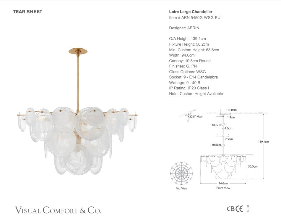 Visual Comfort AERIN Loire Large Chandelier