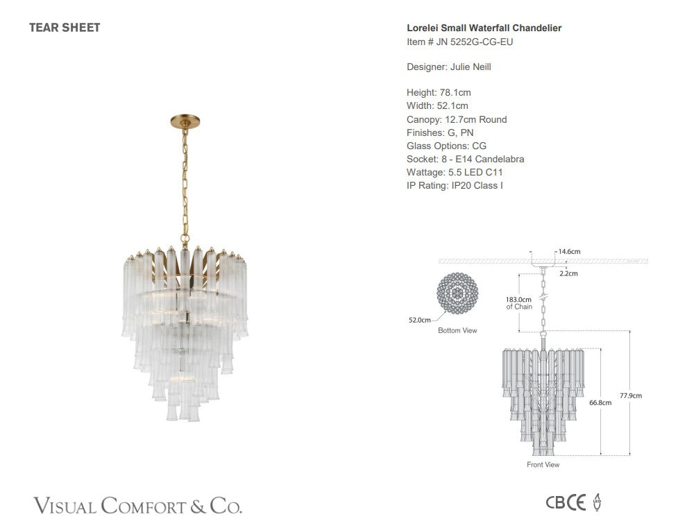 Visual Comfort Julie Neill Lorelei Chandeliers