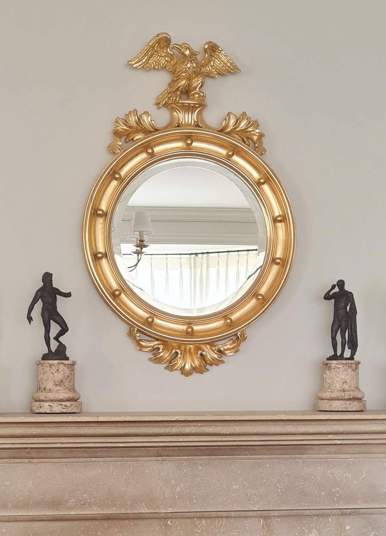 George IV Style Gilt Framed Wall Mirror with Eagle.