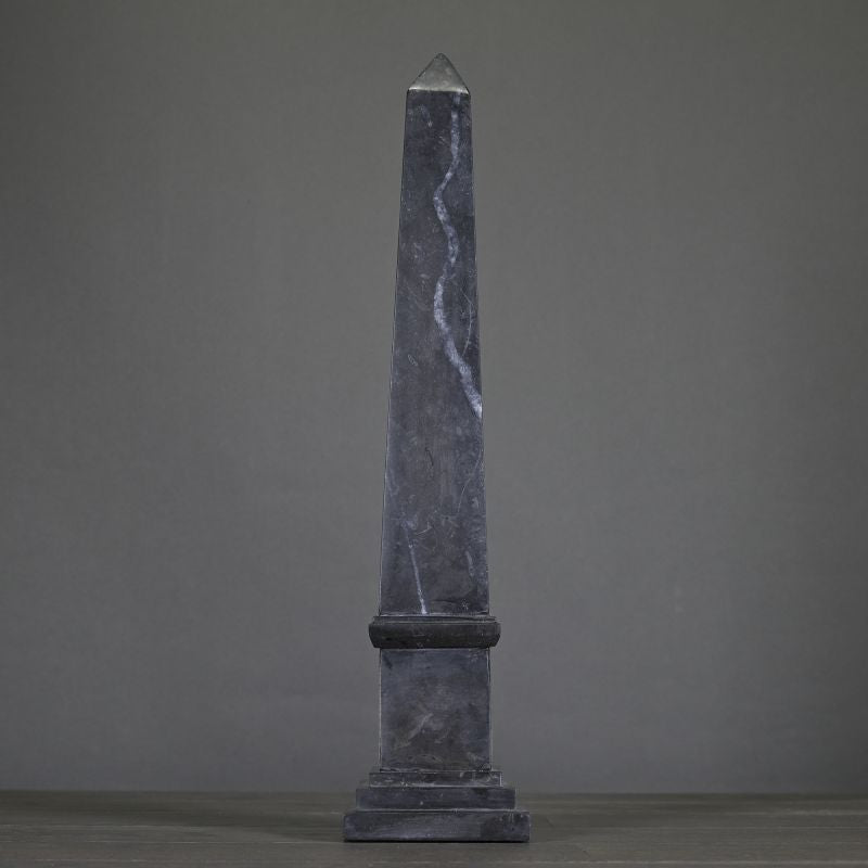 Grey-Black Marble Obelisk