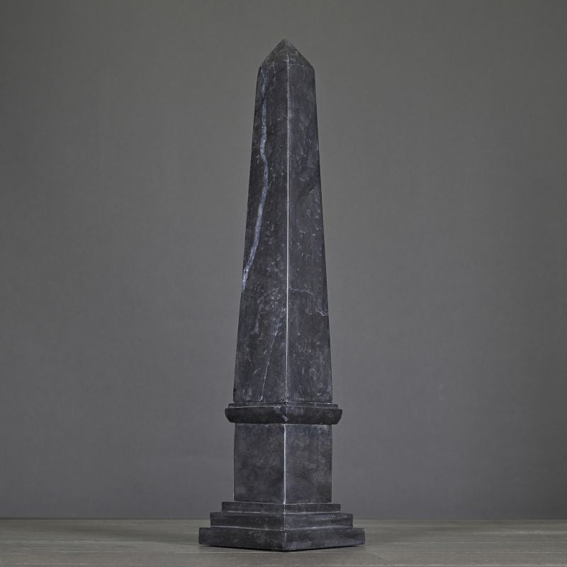 Grey-Black Marble Obelisk