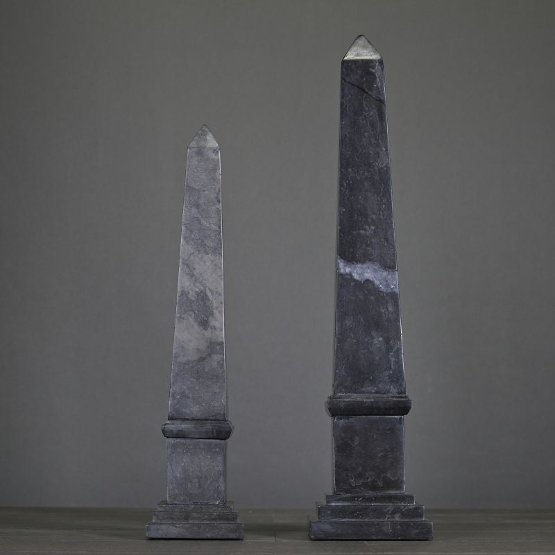 Grey-Black Marble Obelisk